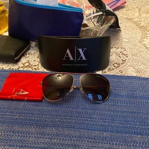 Armani Exchange Brown Aviator Sunglasses